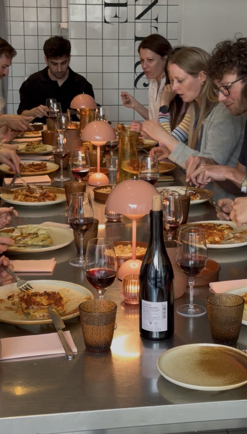 Team i København der nyder catering fra Lasagne Hub