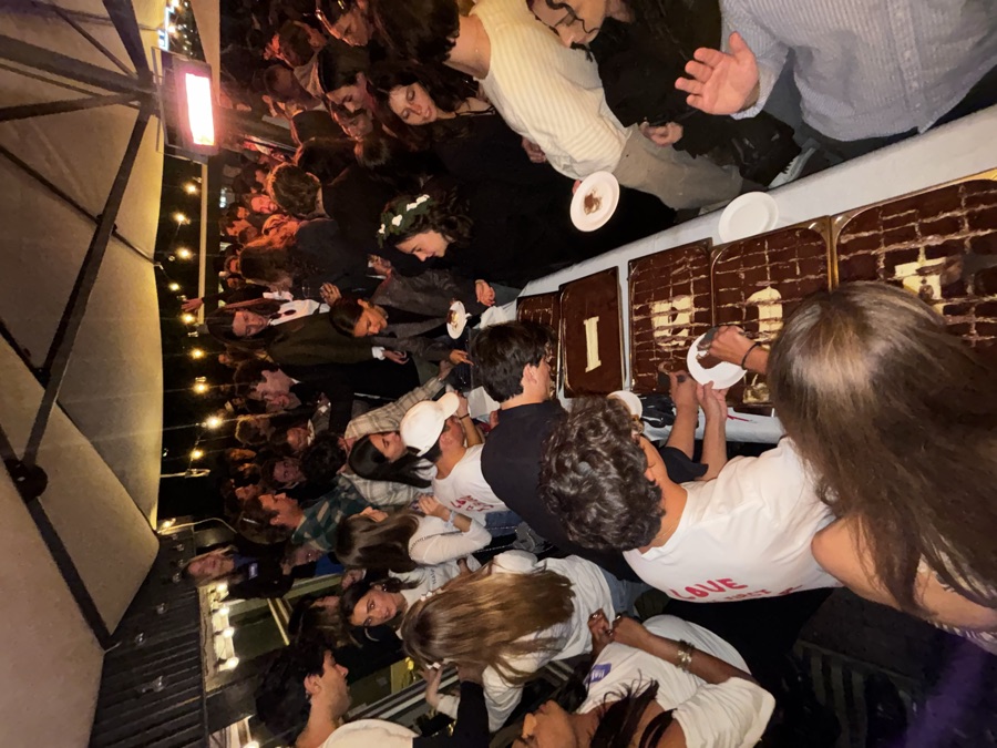 Tiramisù trays being served at an event